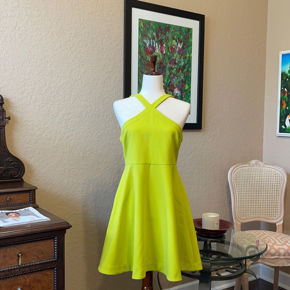 Likely Halter Ashland Dress in Age green